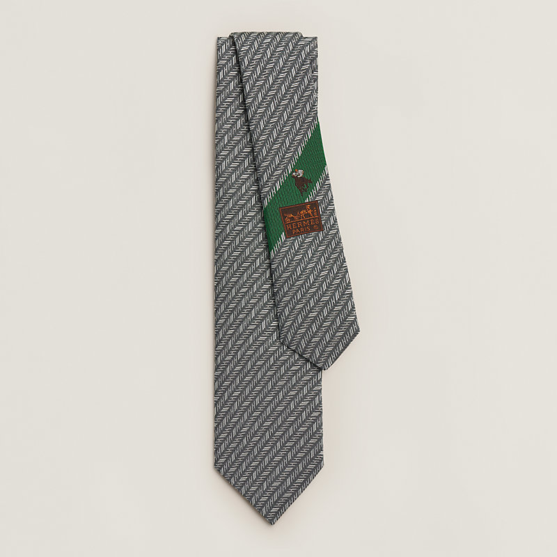 エルメス　チーフ Chevron d'H tie - Grey | Hermès Canada